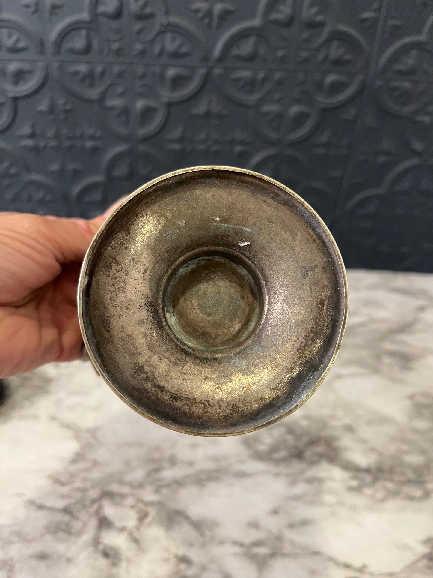 Vintage Silver Plate Basket with Handle