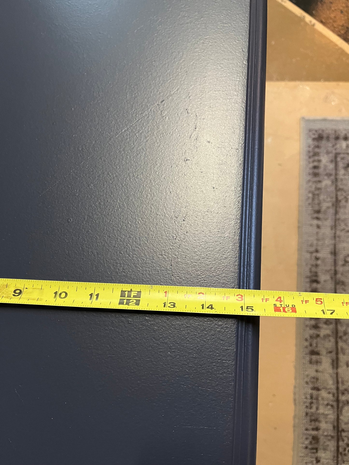 Blue Vanity Entry Table Painted Inkwell