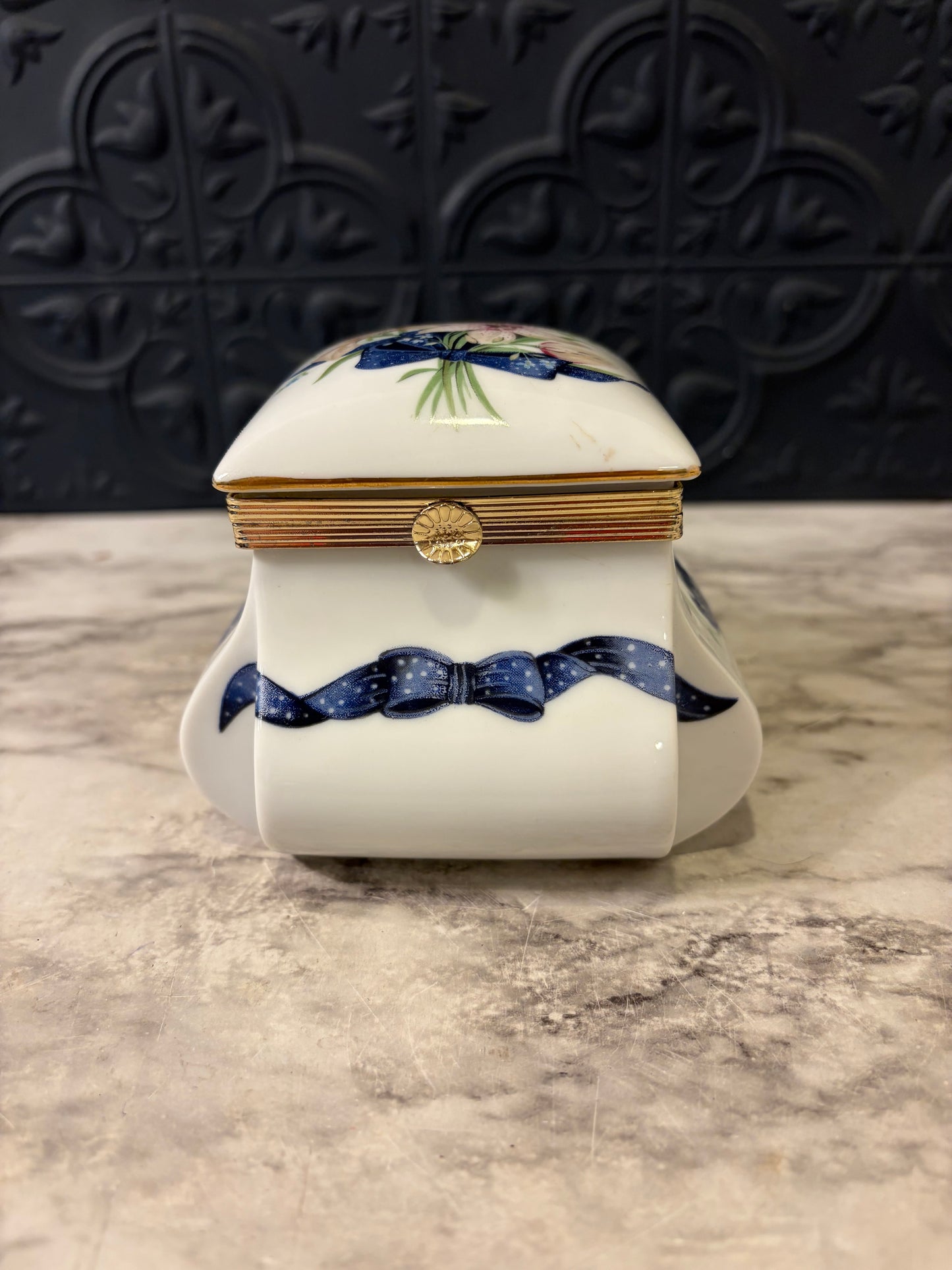 Vintage Schmid Porcelain Music Trinket Box