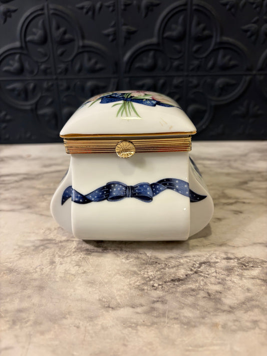 Vintage Schmid Porcelain Music Trinket Box