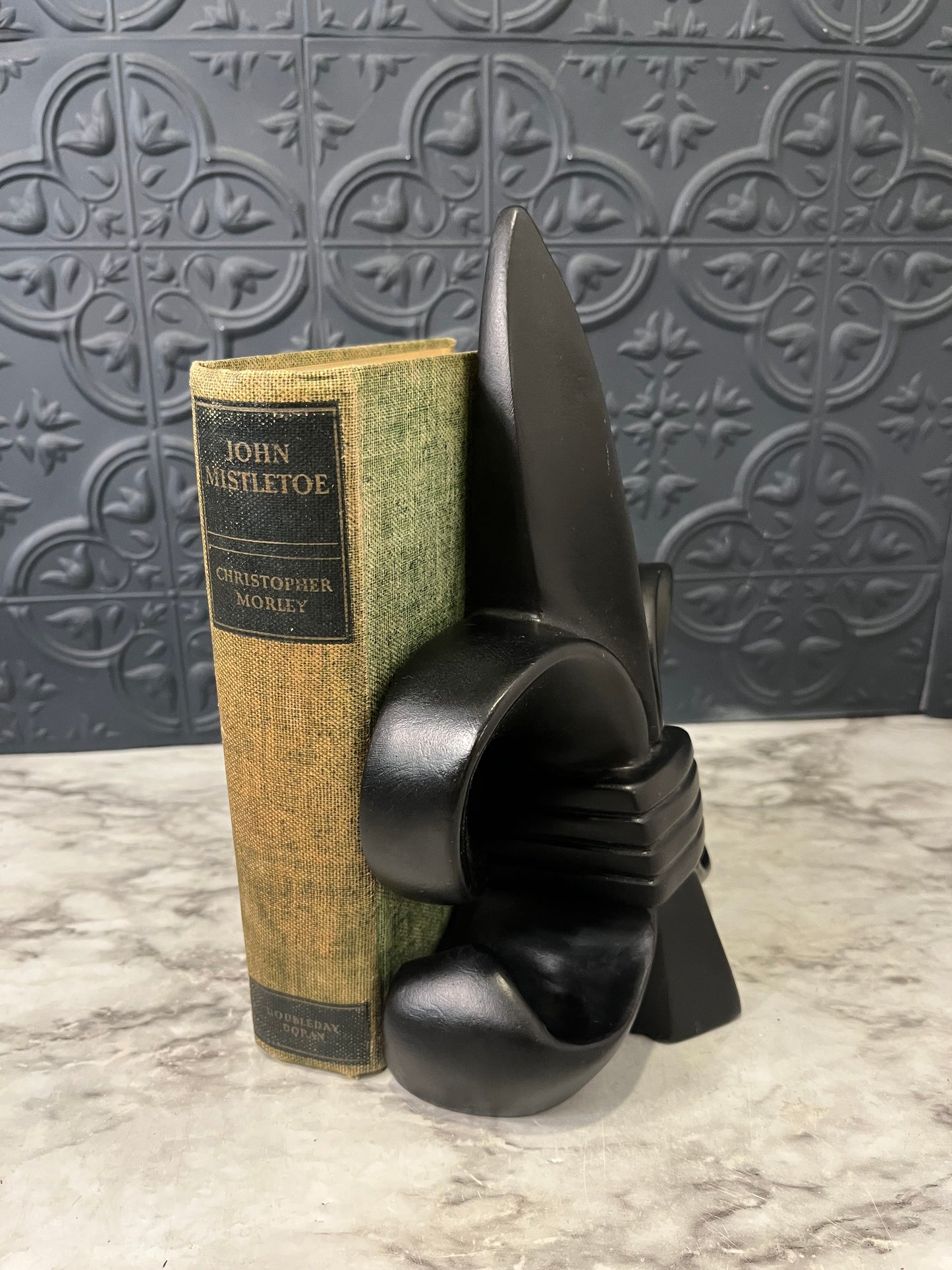 Black Fleur De Lis Bookend