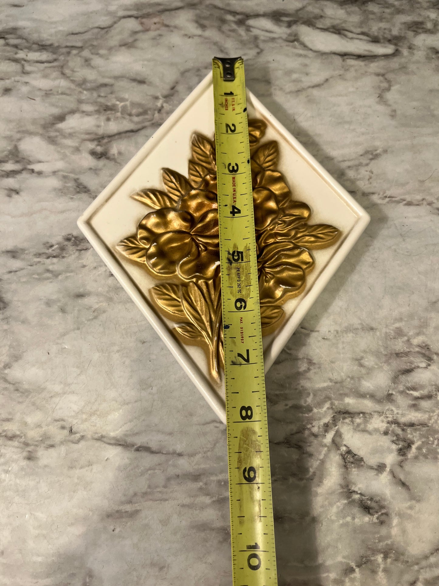 Ardco White and Gold Pansy