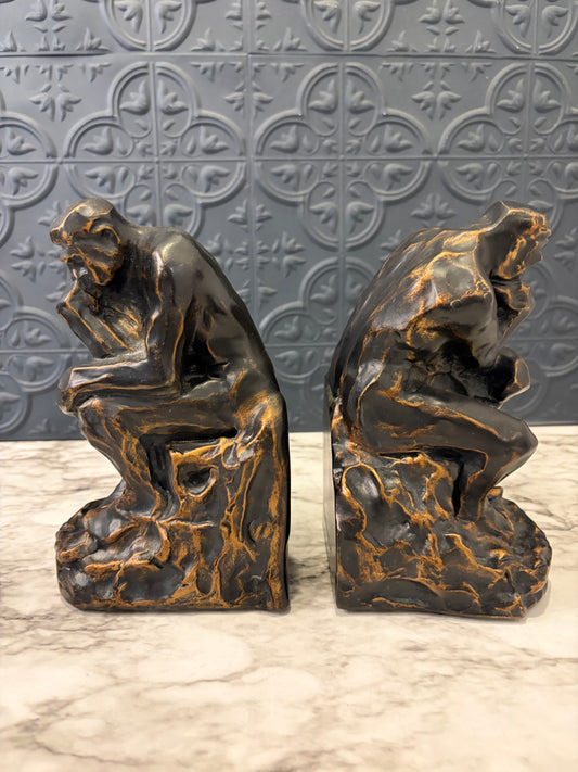 Resin The Thinker Bookends