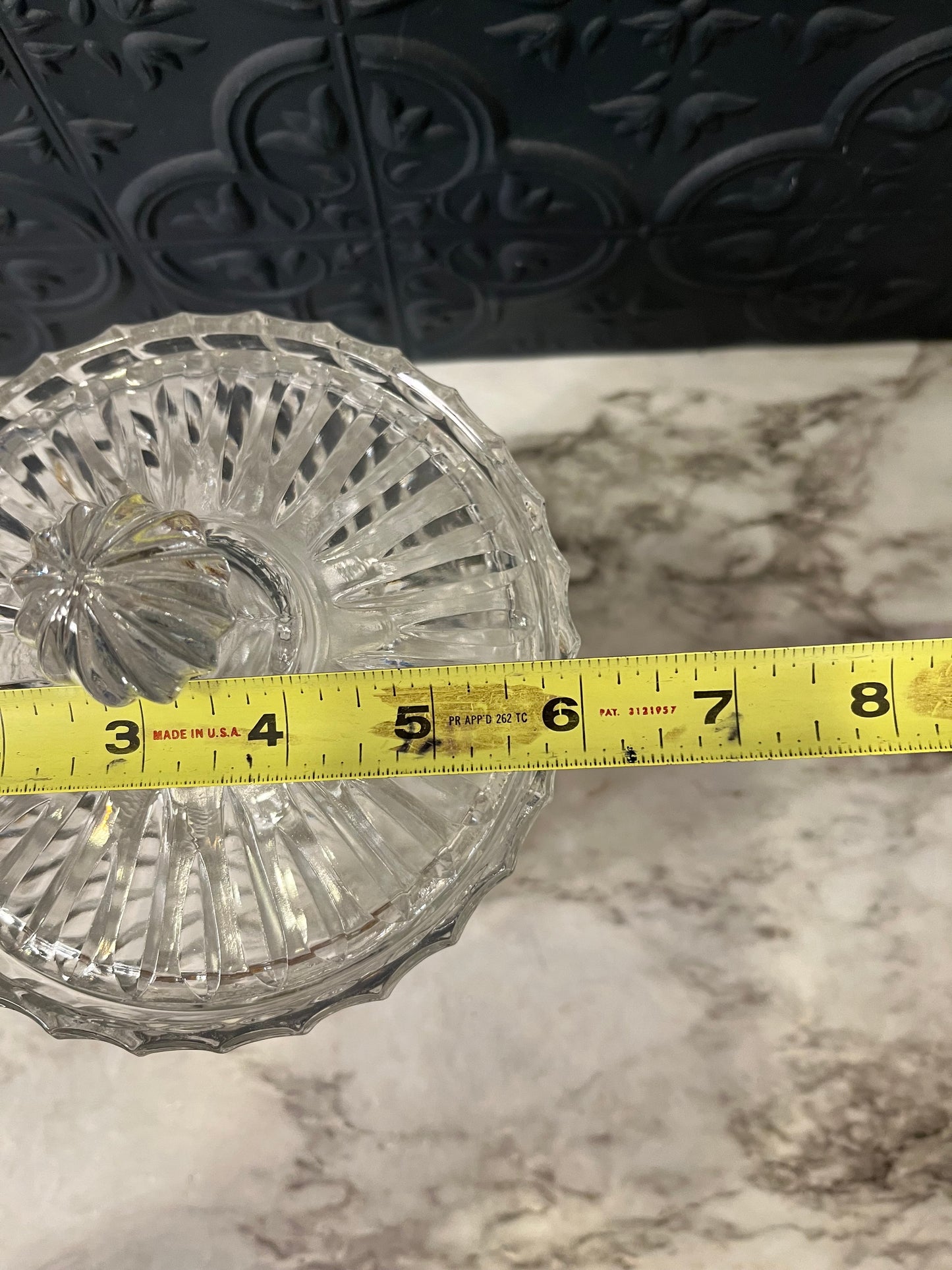 Crystal Cookie Jar Canister with Lid