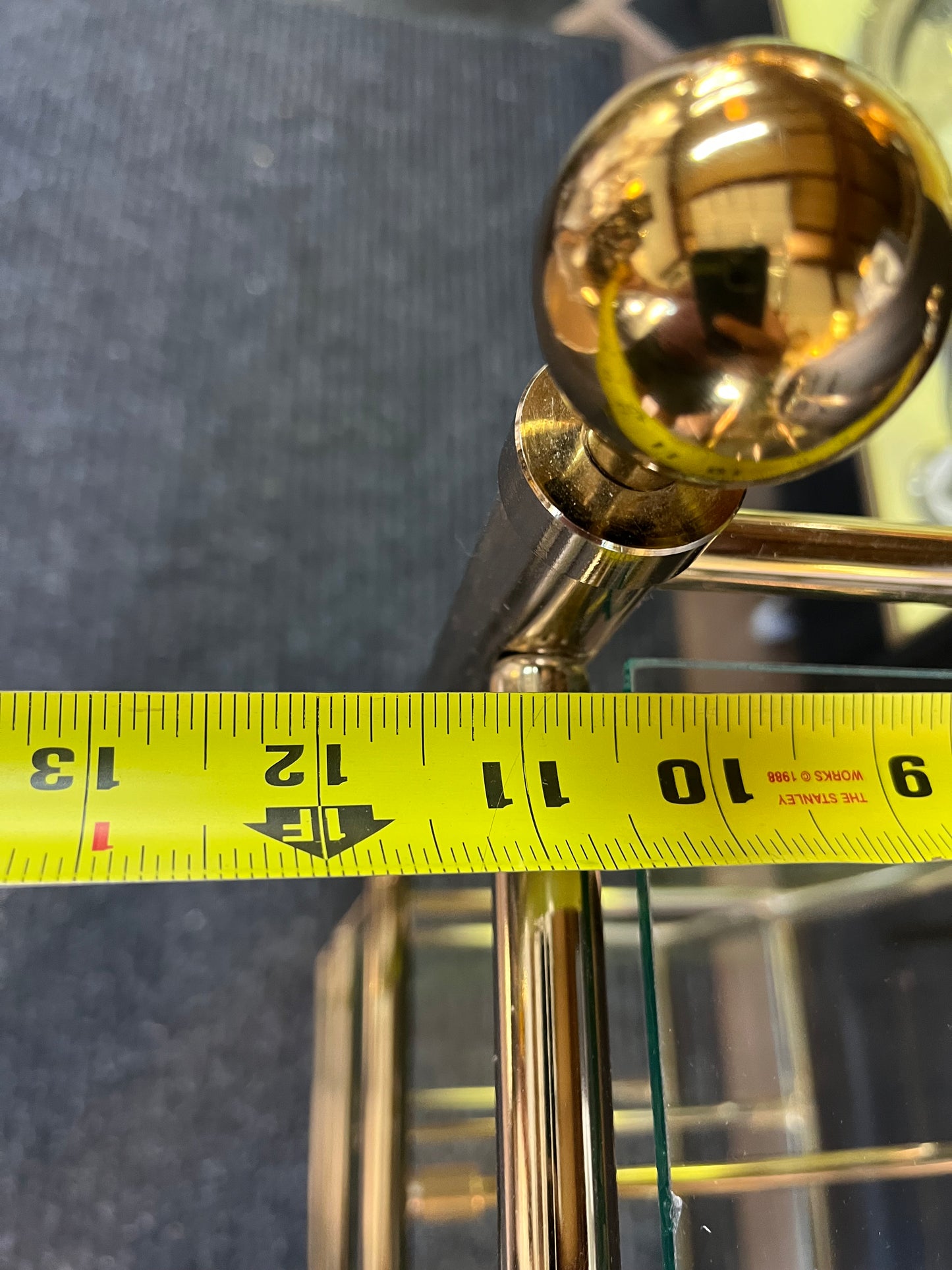 Brass and Glass 4 shelves