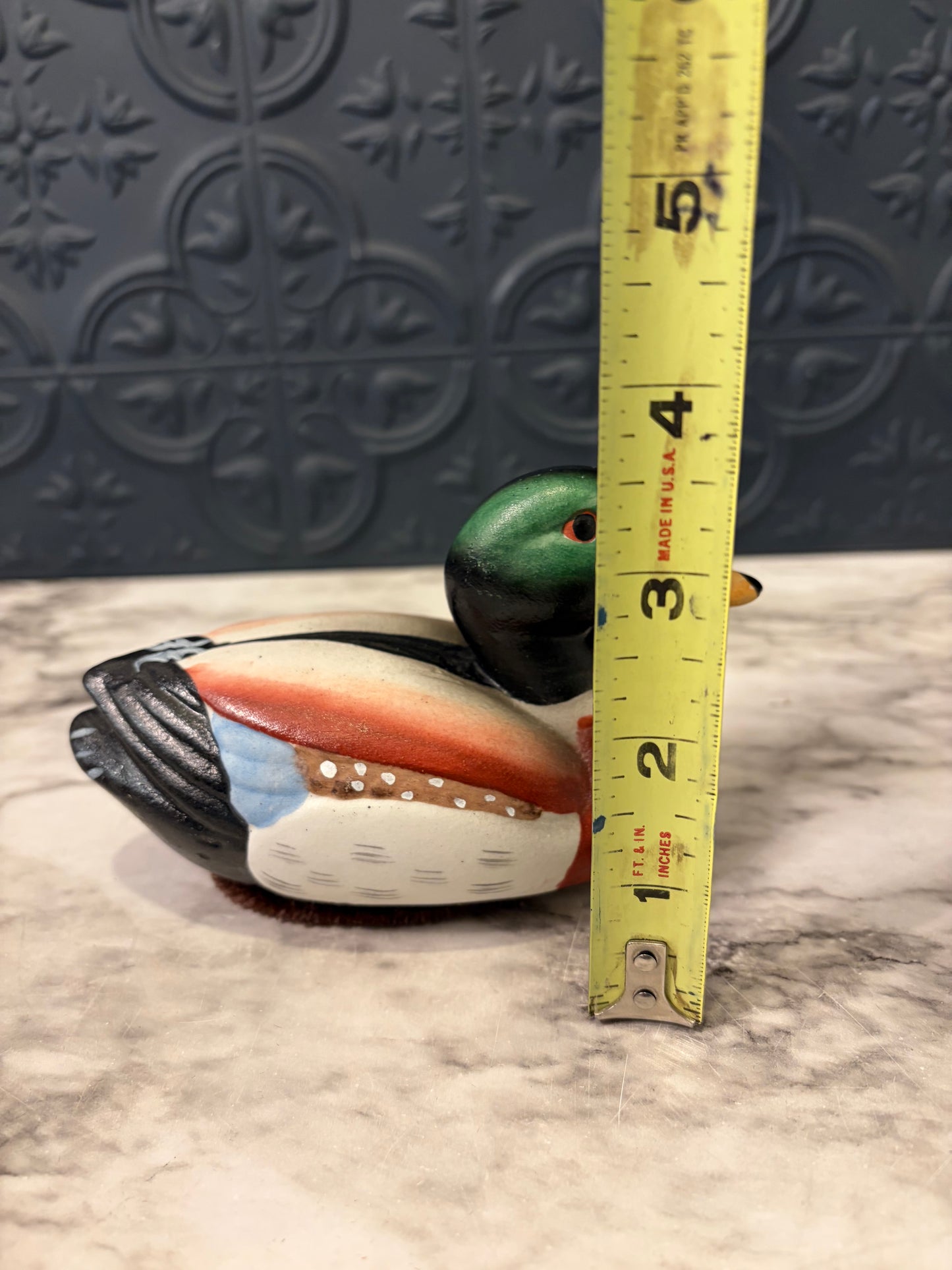Small Ceramic Mallard with Felt Base