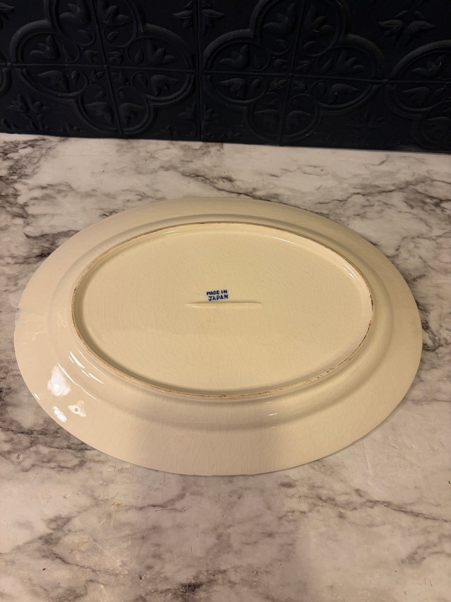 Blue and White Japanese Blue Willow Serving Plate