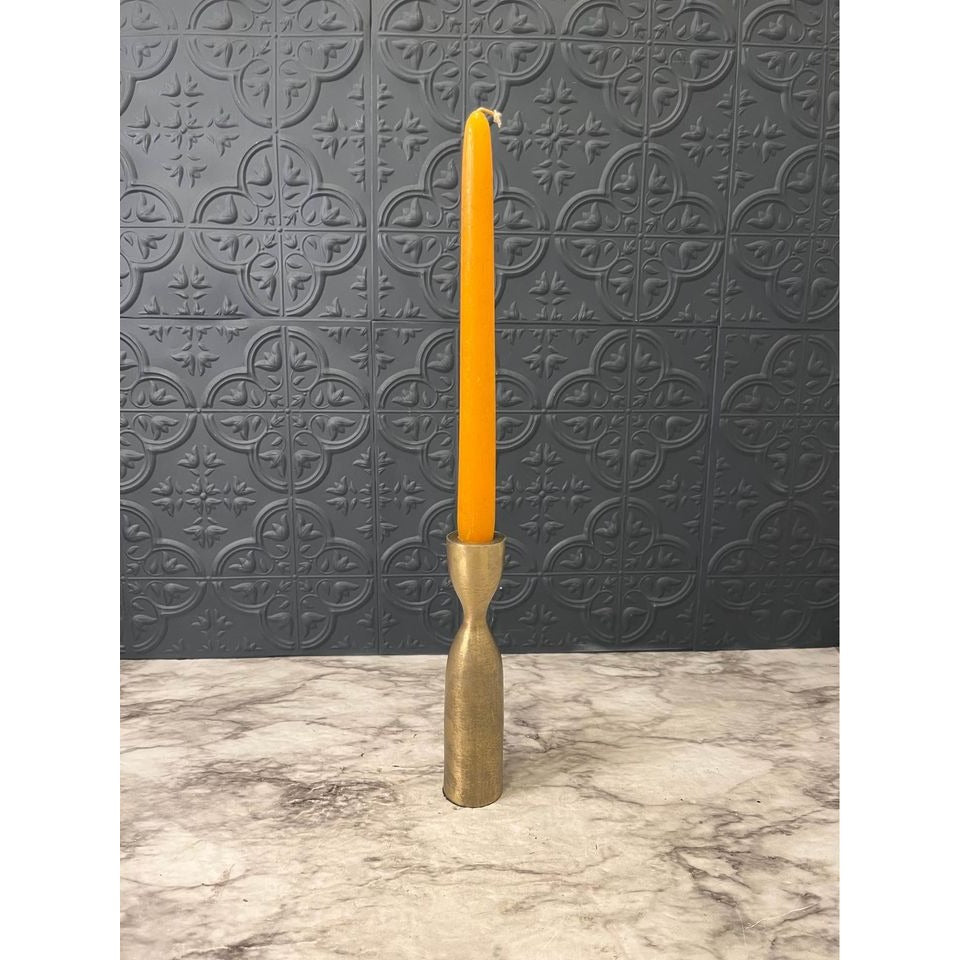 Modern brass candle holder