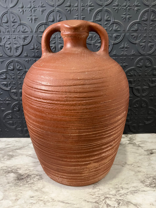 Terracotta Double Handle Jug Tall No bottom