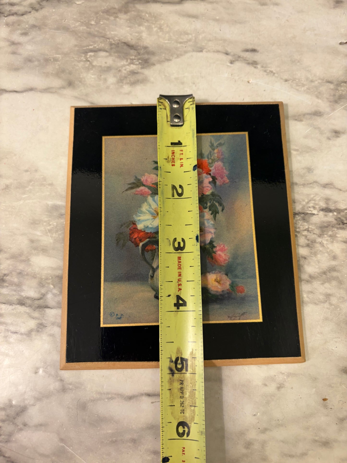 Laminated Floral with Black Border