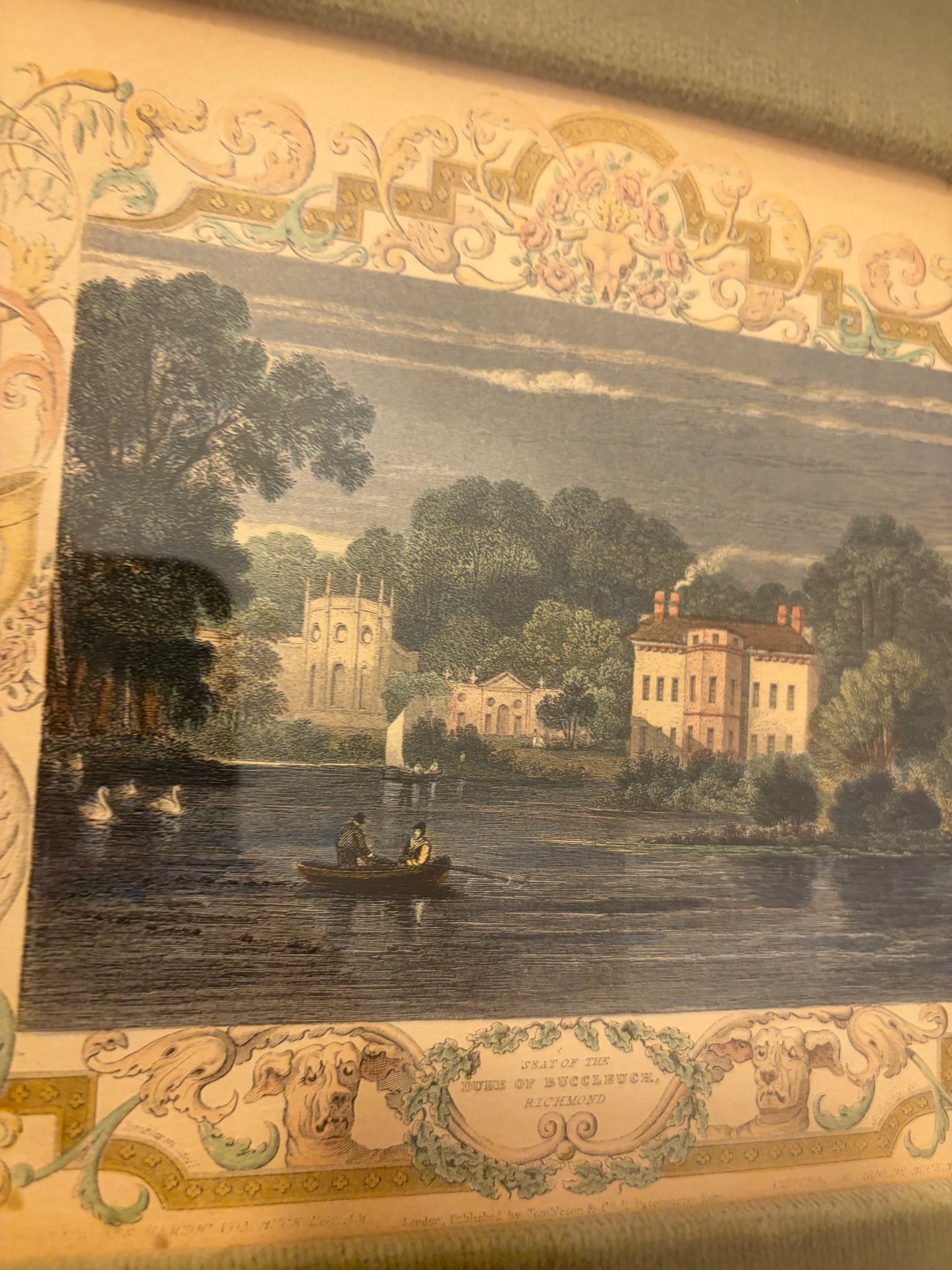 Antique Hand Tinted Tombleson Views Framed