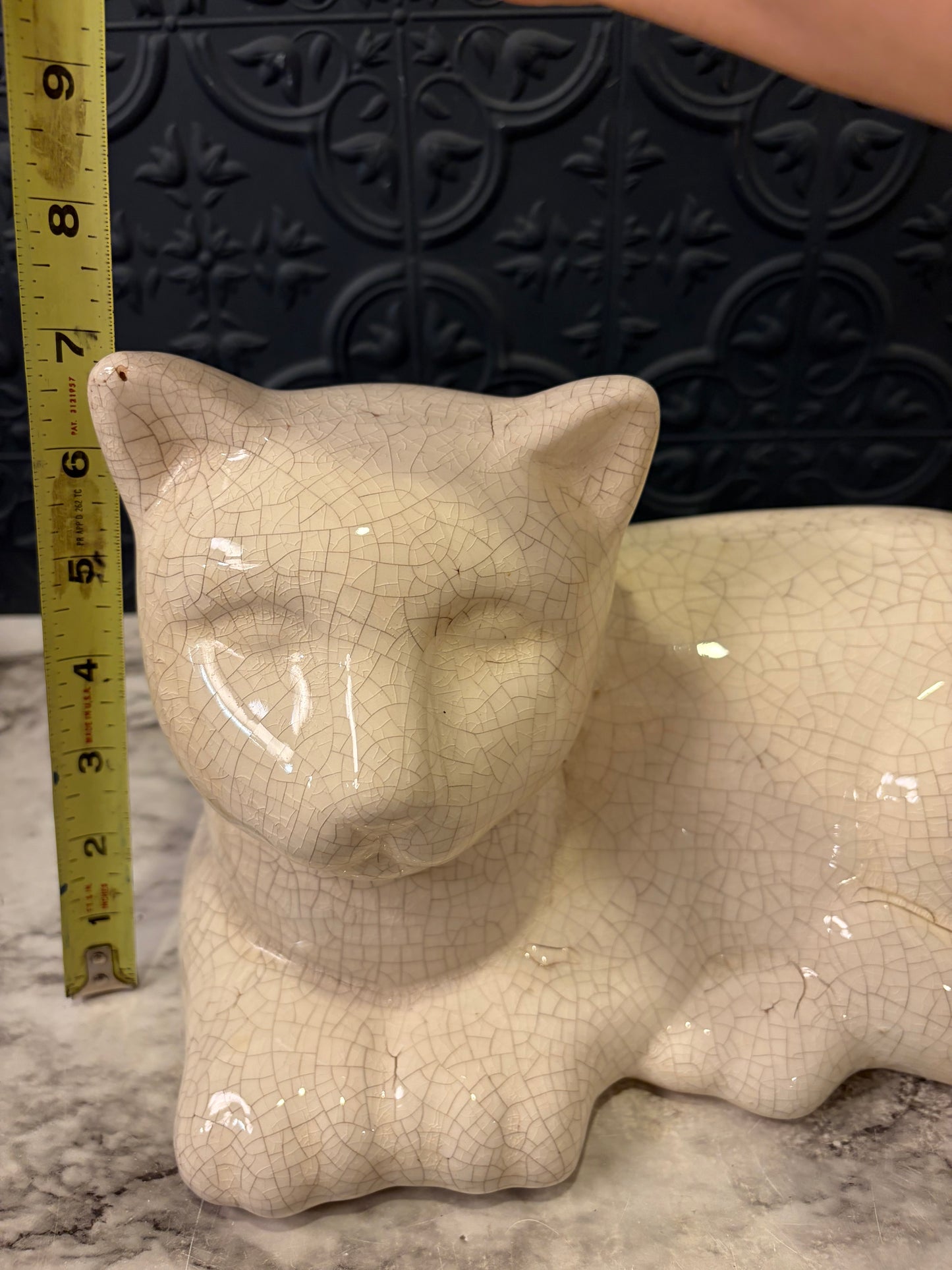 Ceramic Crackle Glaze Cat Large