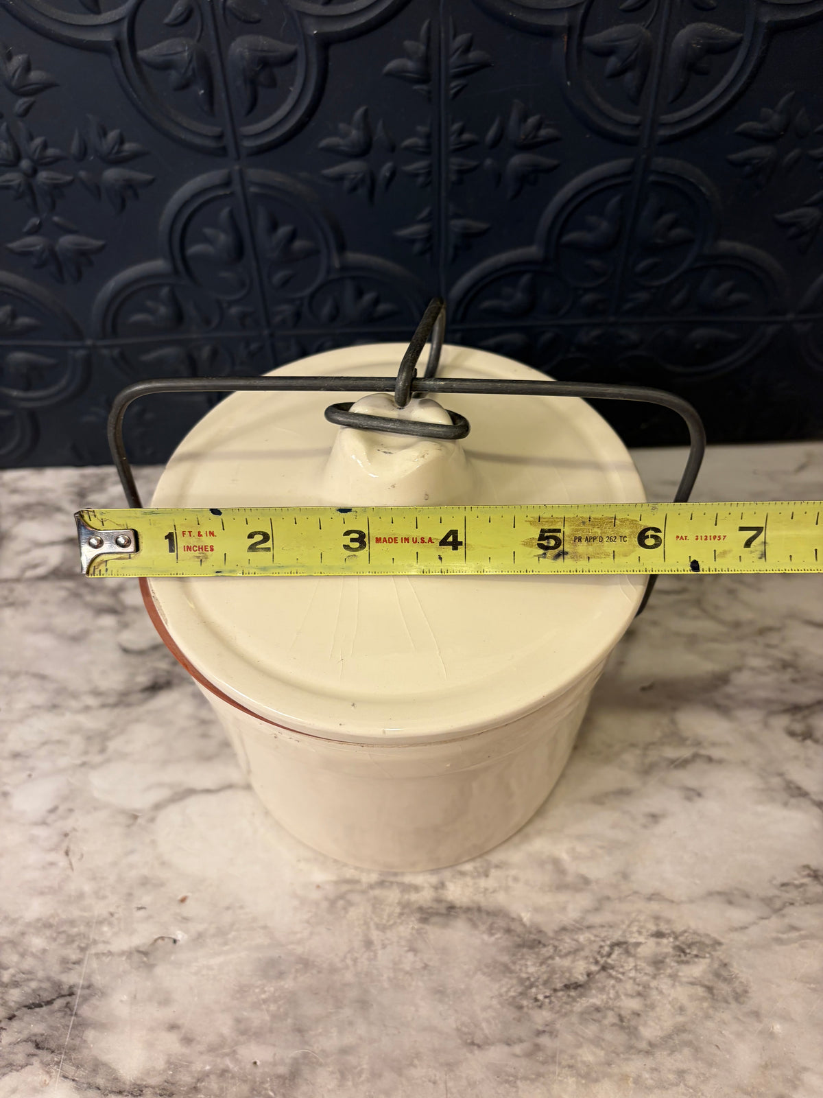 Vintage Cream Dairy Crock