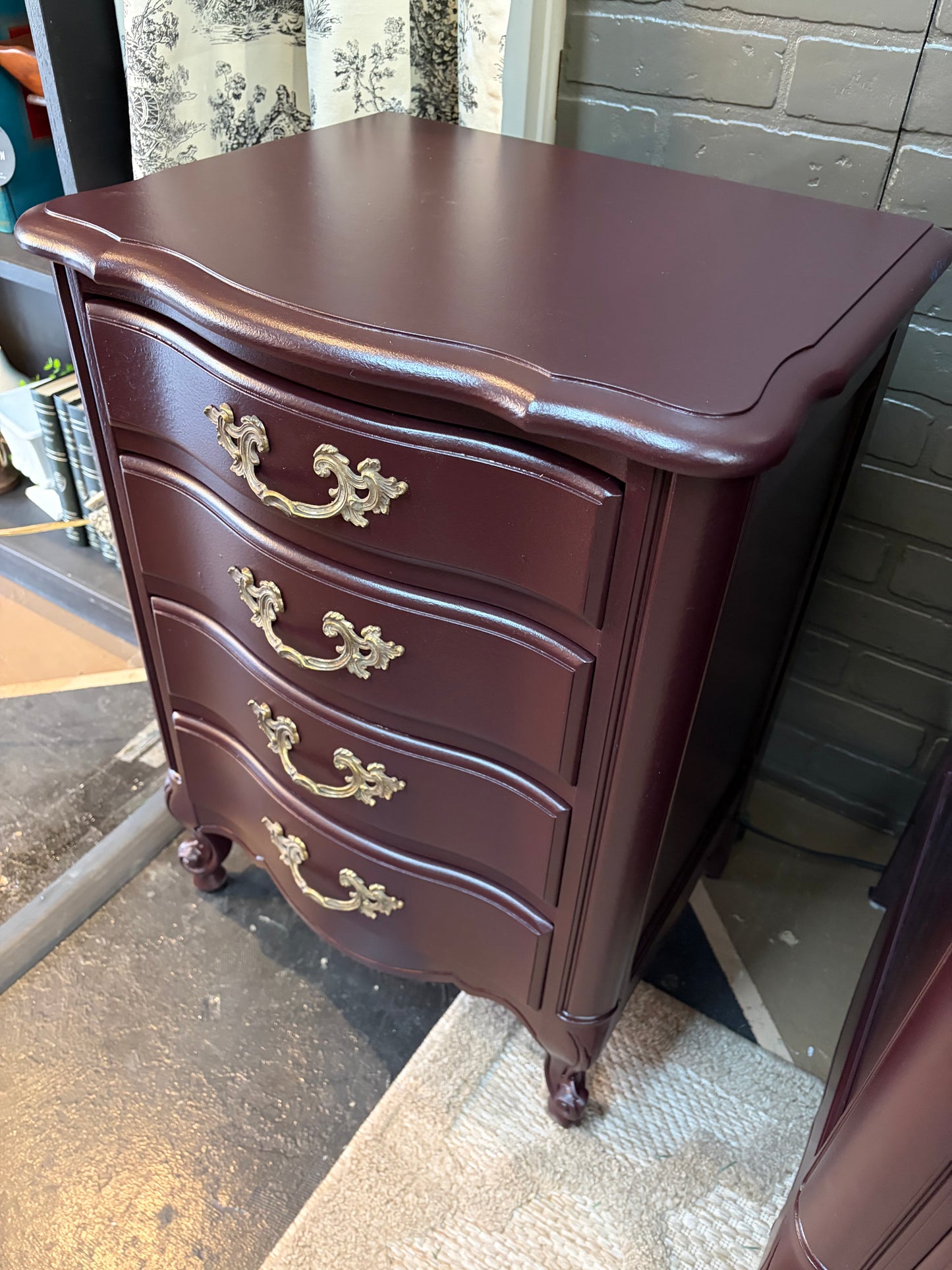 Dark Mahogany Painted National Furniture Nightstand