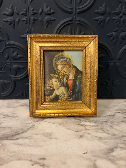 Silk Print of Madonna and Child