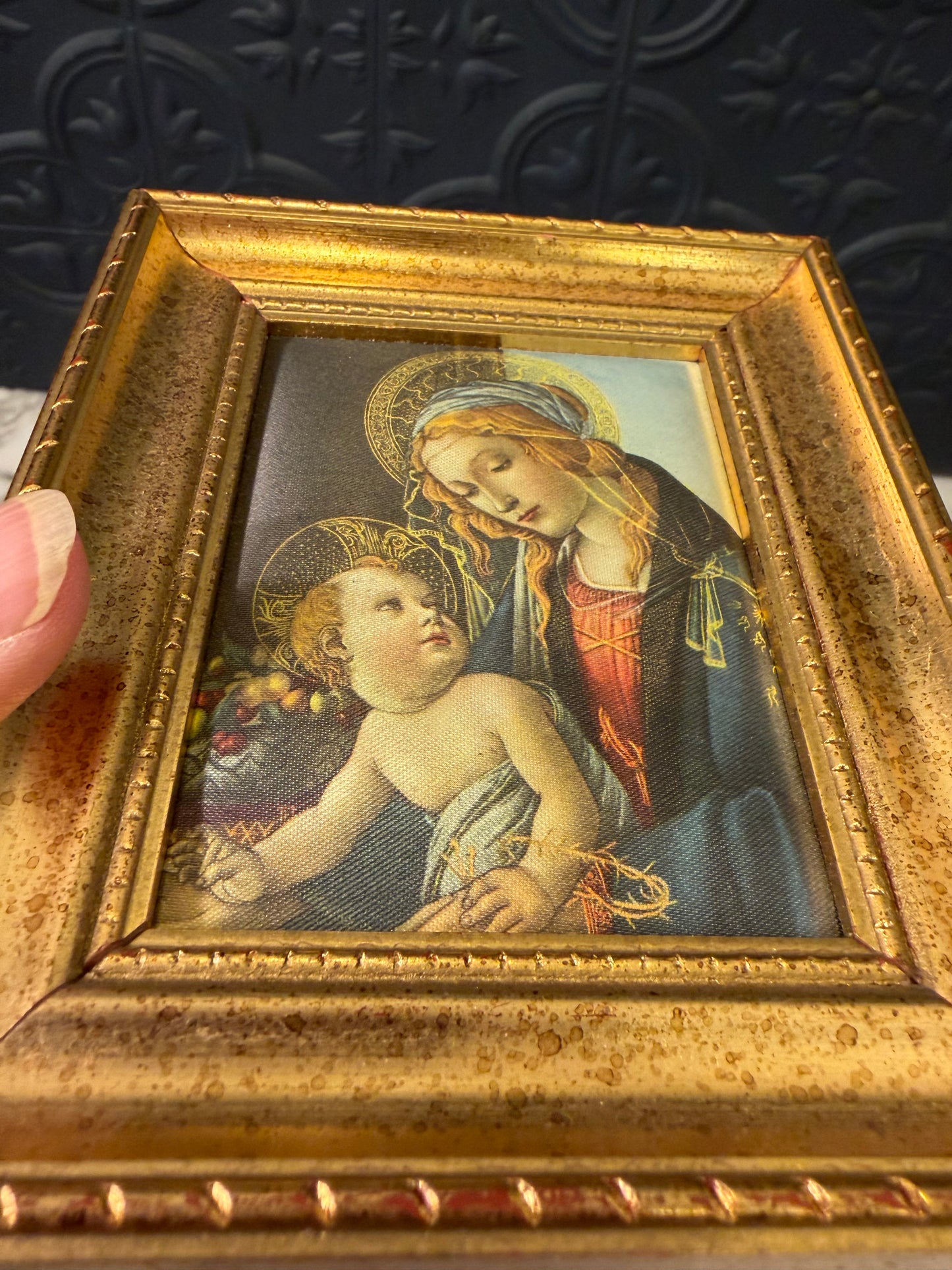 Silk Print of Madonna and Child
