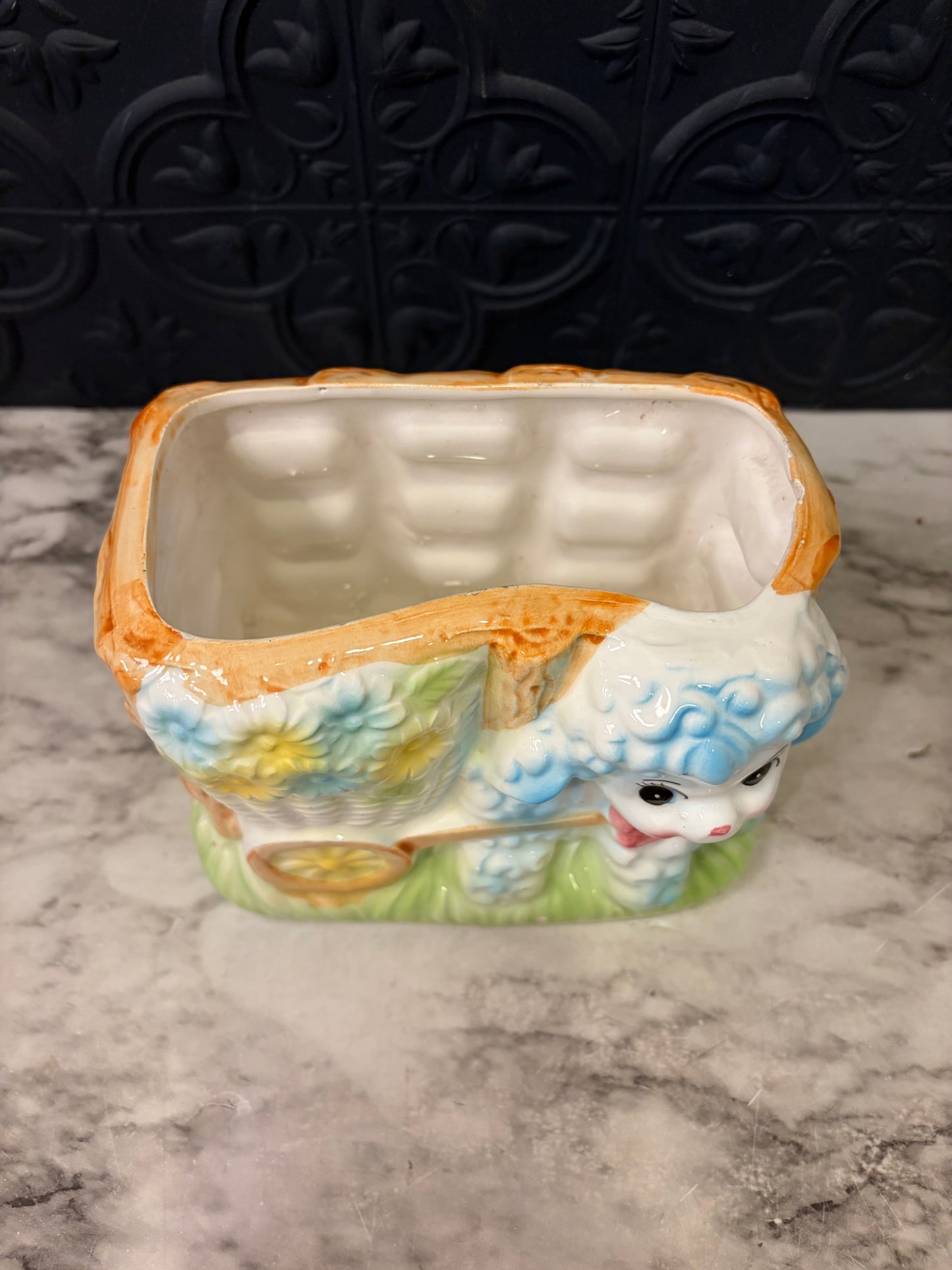 Lamb Pulling Cart Planter