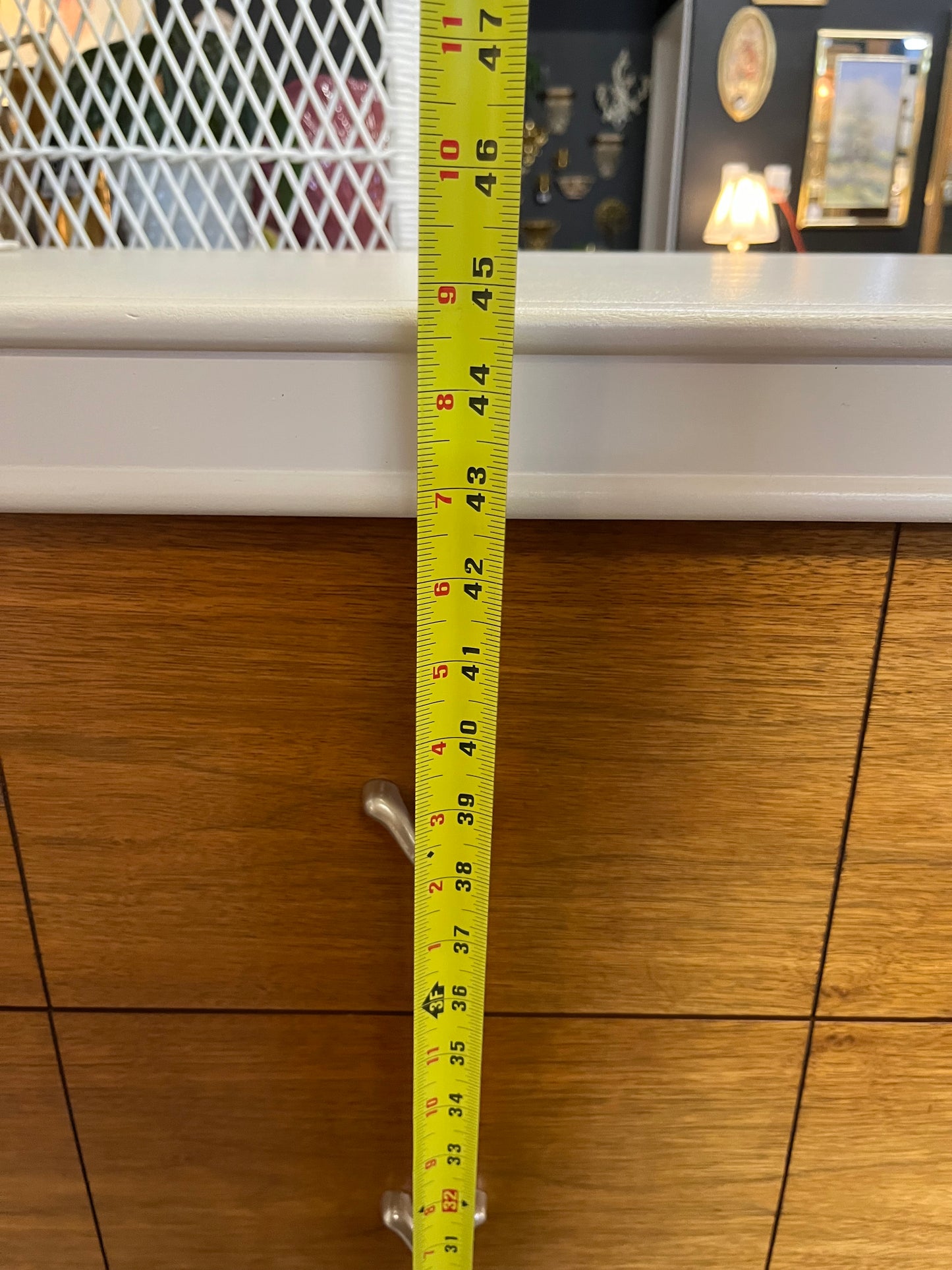 Mid Century 4 Drawer Dresser with Cream Paint