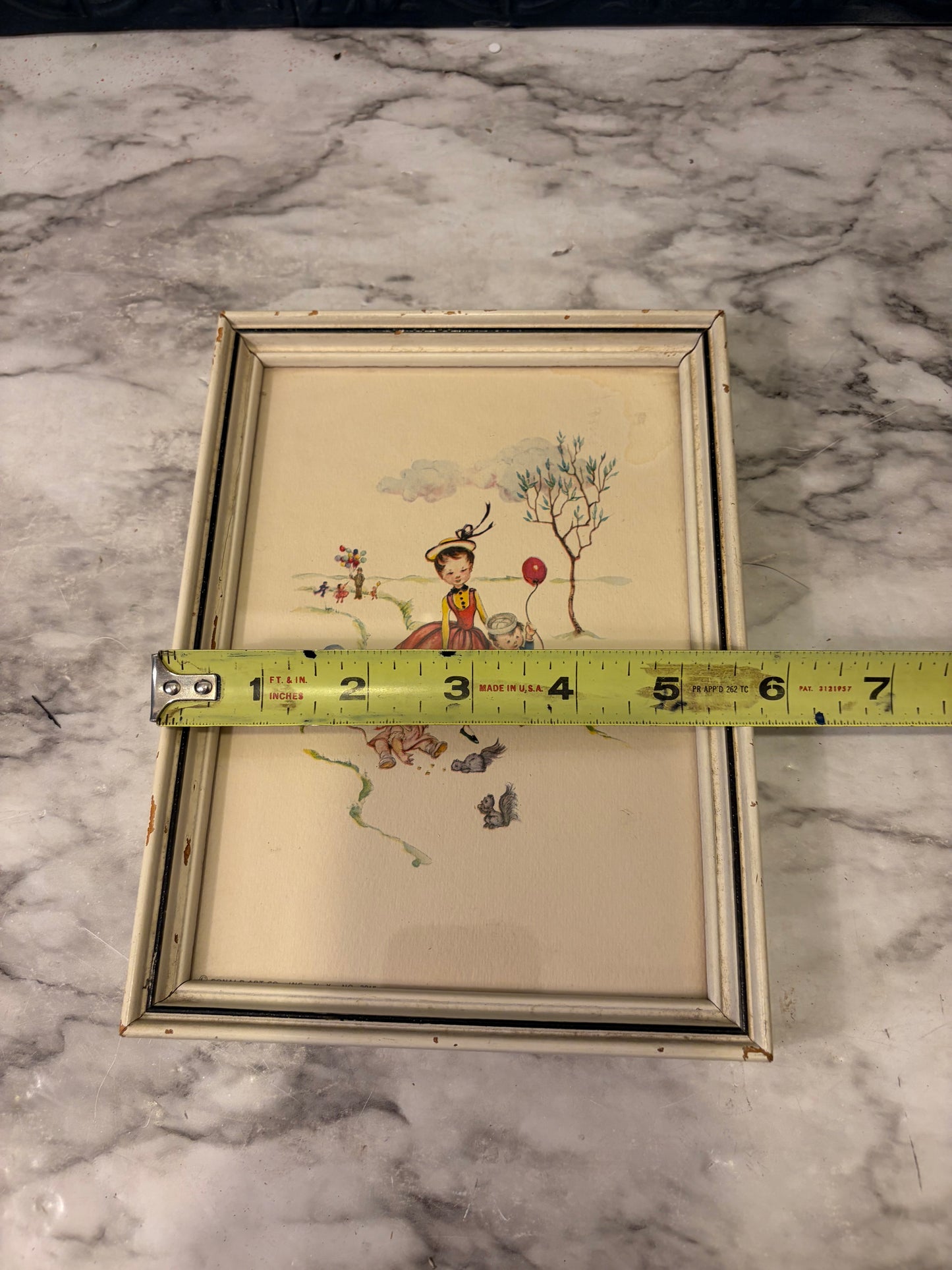 Gloria Briksen Lithograph of Mother and Children with Ballon