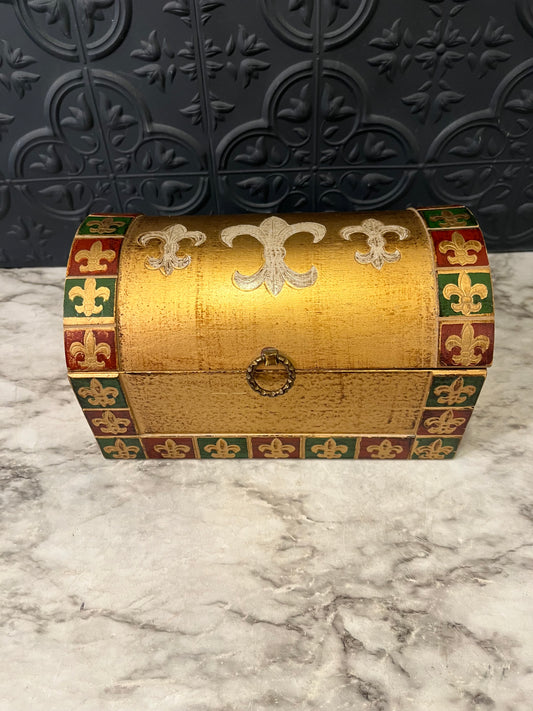 Gold Florentine Music Jewelry Box