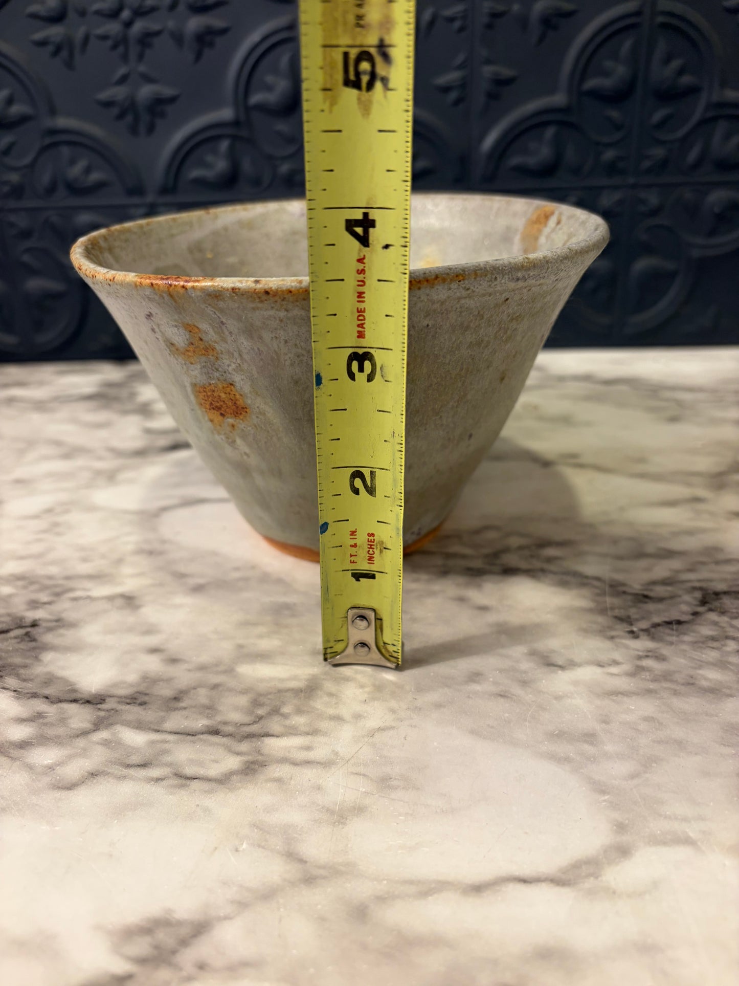 3.5" Grey Stoneware Bowl