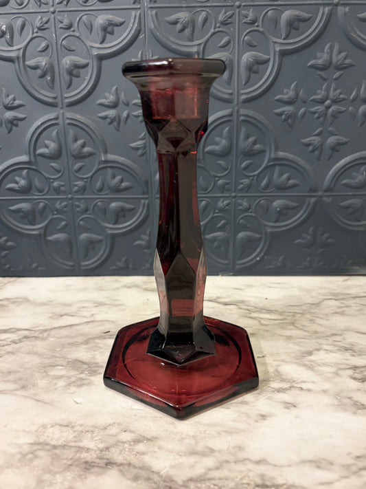 Amethyst Glass Candle Holder