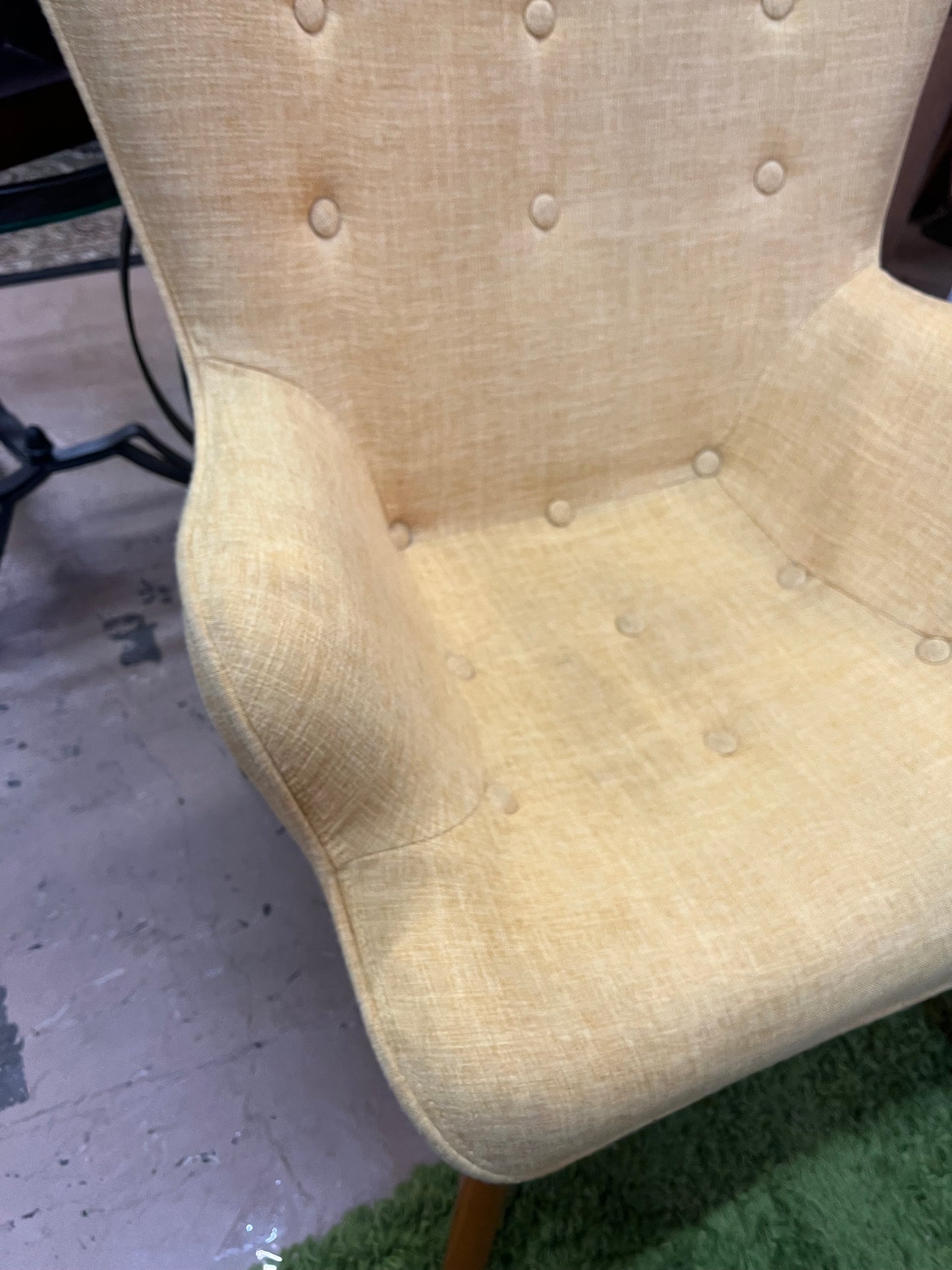 Yellow Butterfly Style Arm Chair
