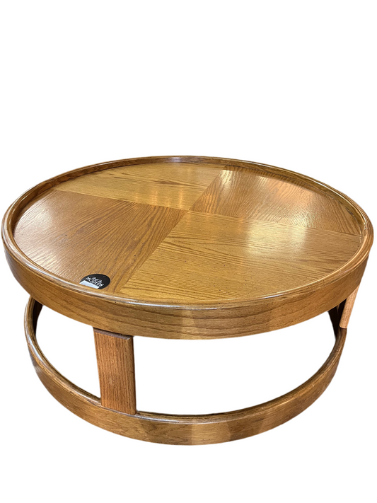 Round Oak Bentwood Coffee Table by Howard