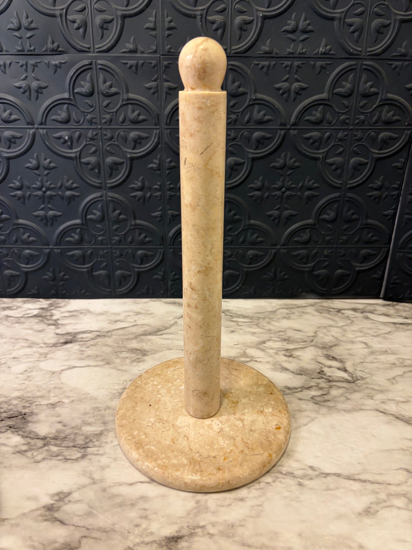 Tan Marble Paper Towel Holder