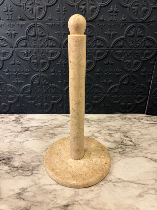 Tan Marble Paper Towel Holder