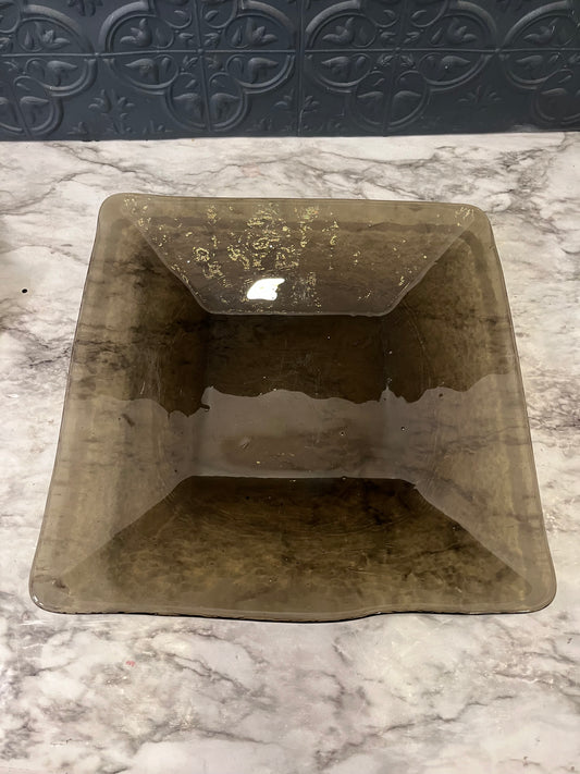 Square Smoke glass Platter