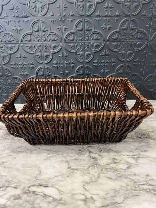 Dark Rectangle Basket with Handles
