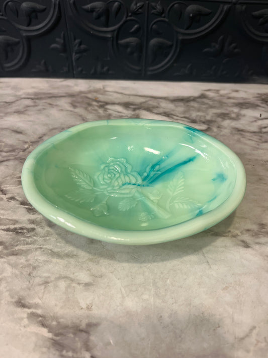 Avon Blue Green Soap Dish