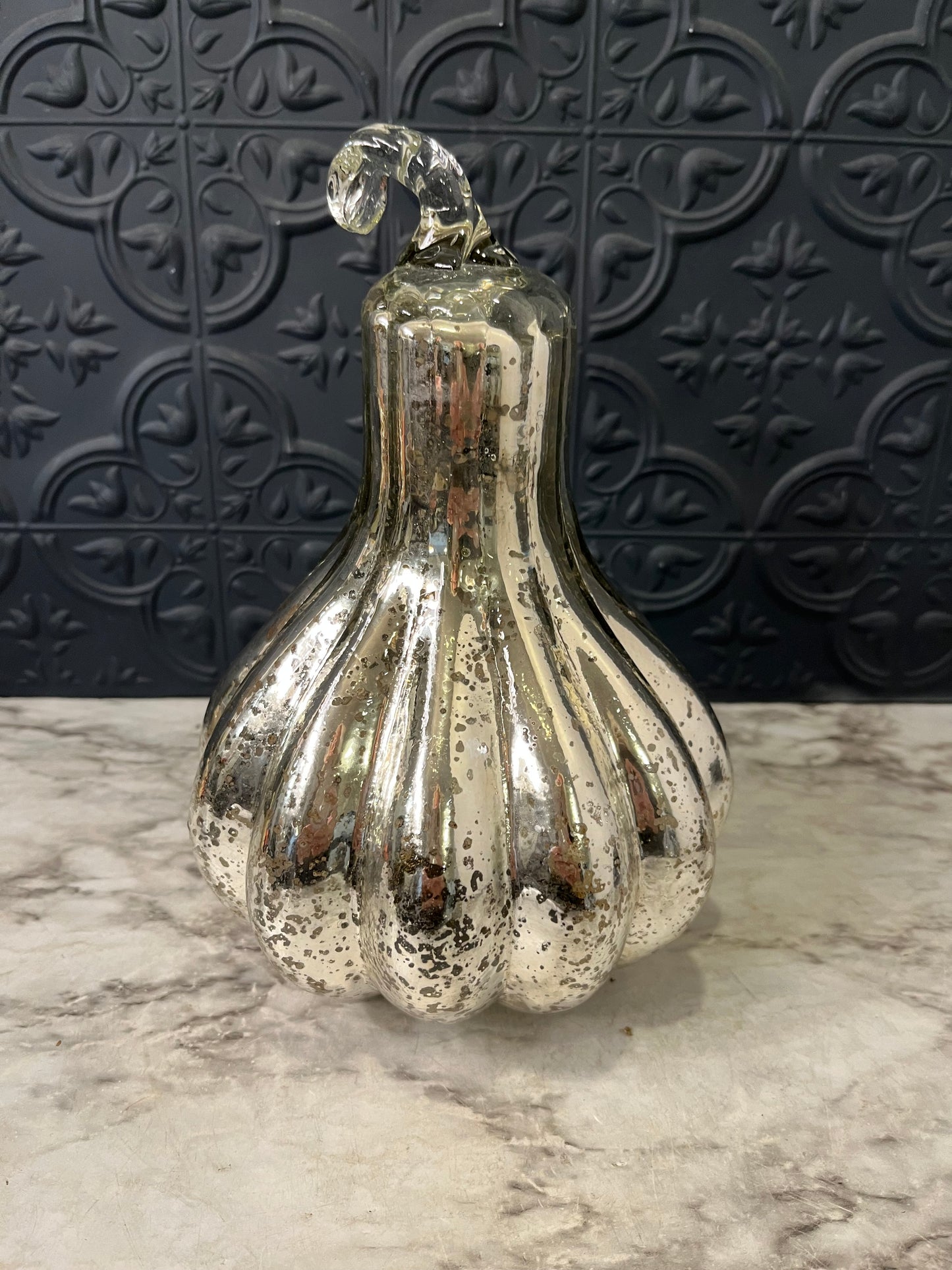Mercury Glass Gourd shape pumpkin