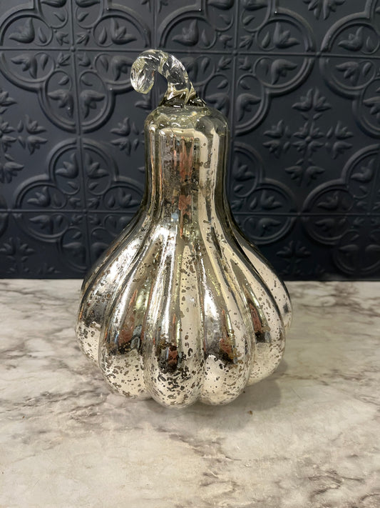 Mercury Glass Gourd shape pumpkin