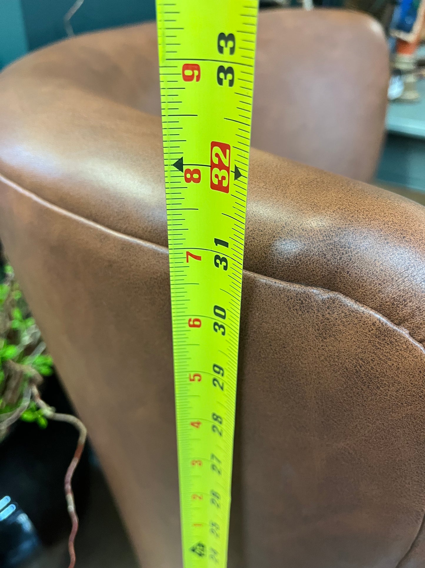 Brown Faux Leather Chair