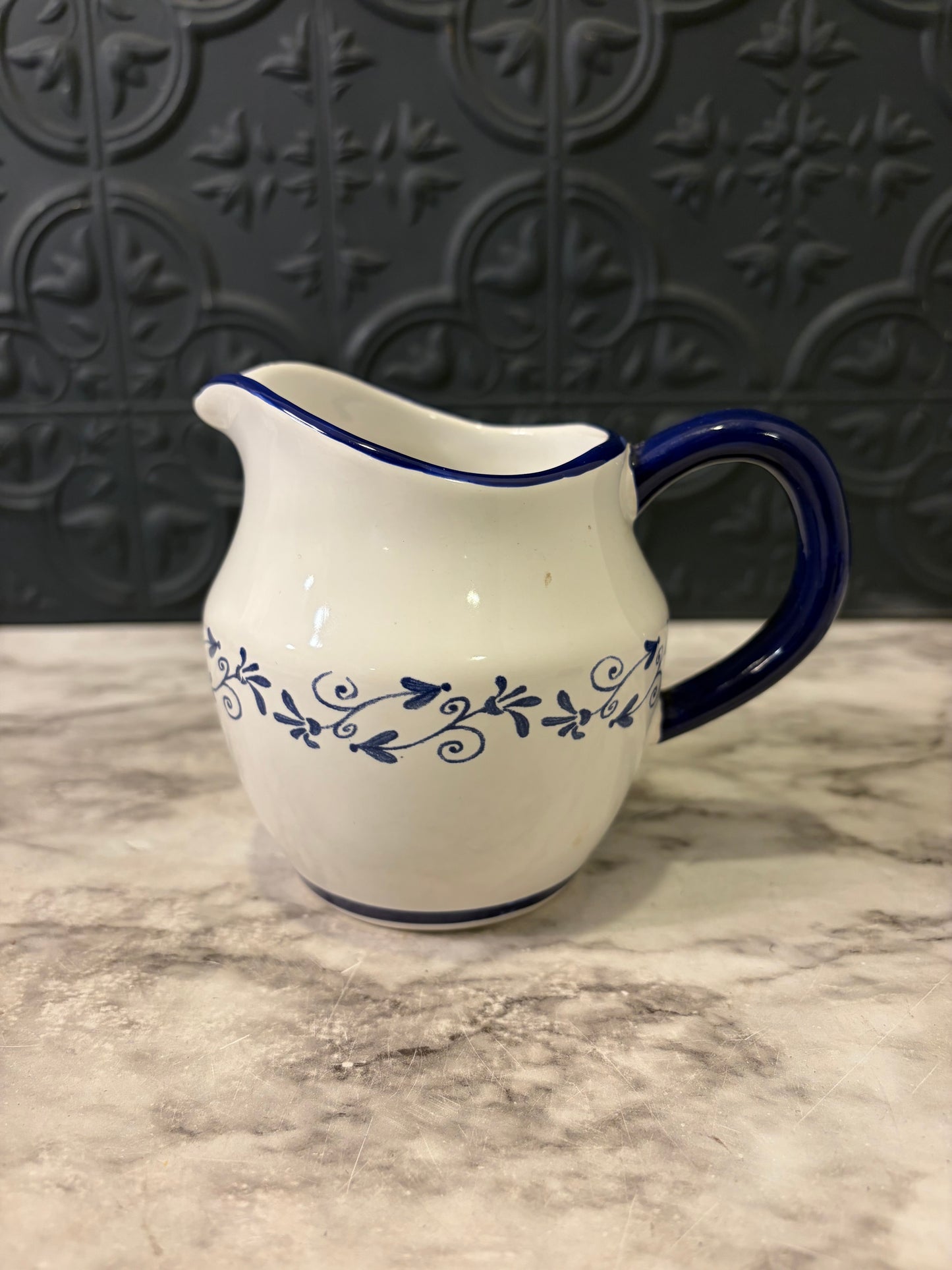 Home Brand Blue and White Pitcher Small