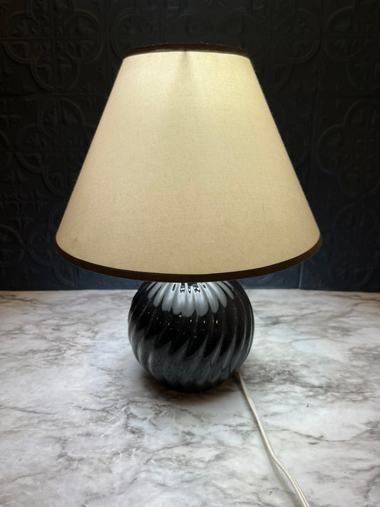 Small Round Black Table Lamp