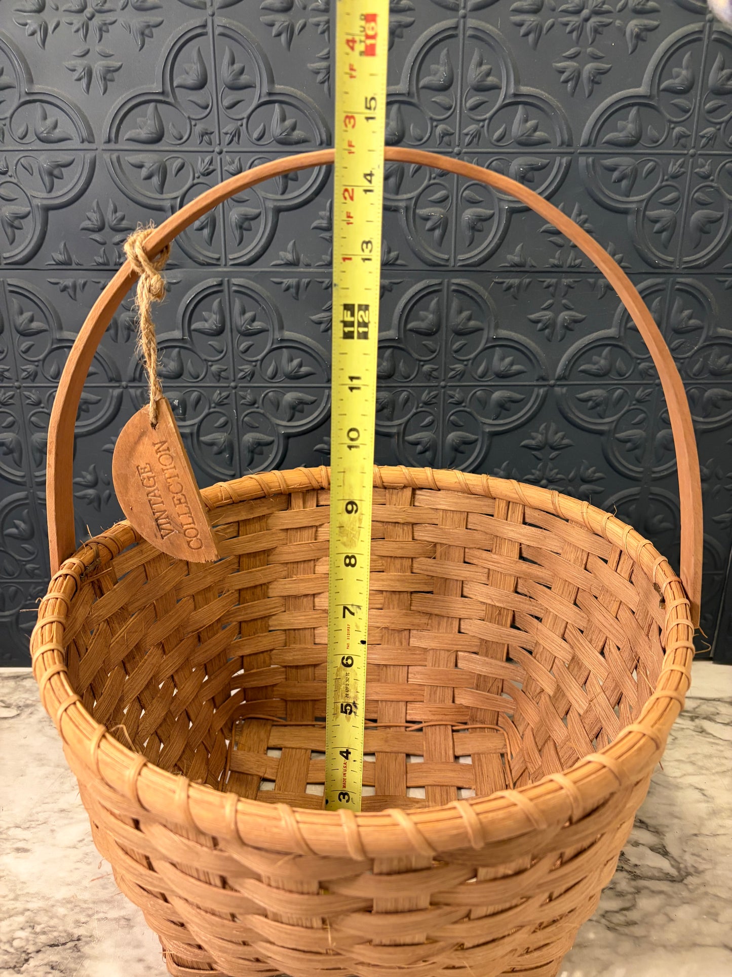 Vintage Collection Handled Basket 14.5"