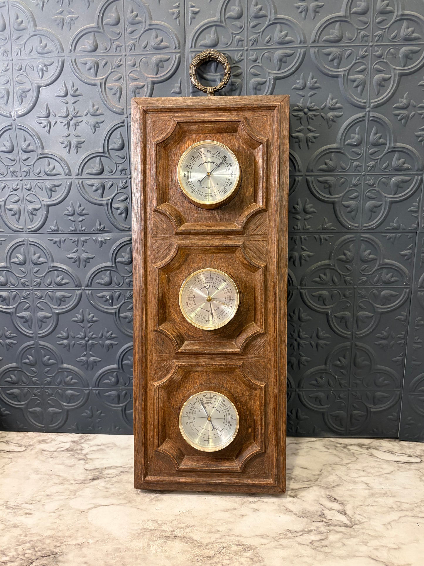Springfield Faux Wood Weather Station