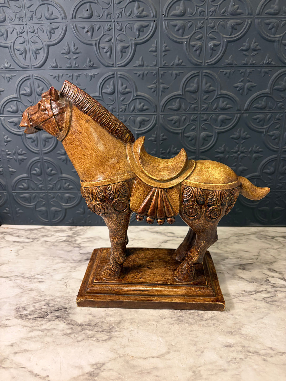 Brown Resin Tang Horse Statue