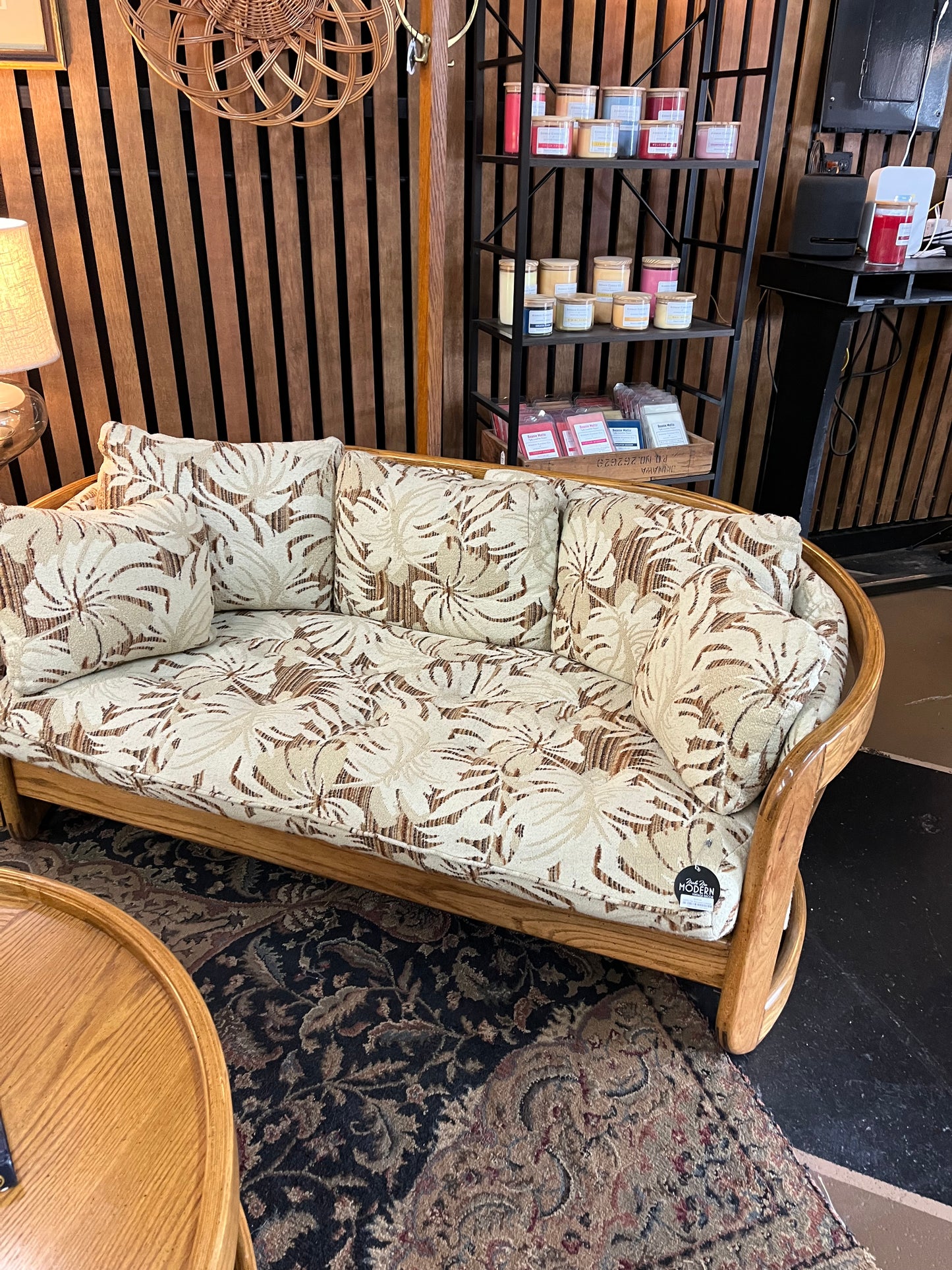 1970's Oak Benwood Loveseat by Howard