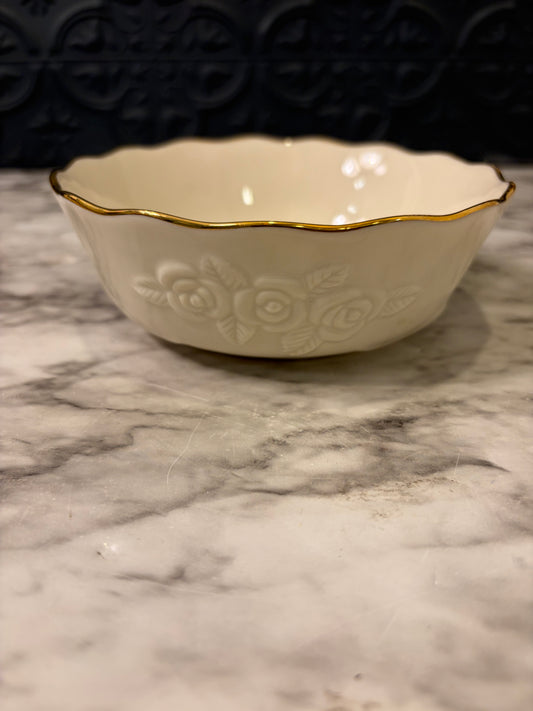 Lenox Bowl with Rose Relief 5.5"