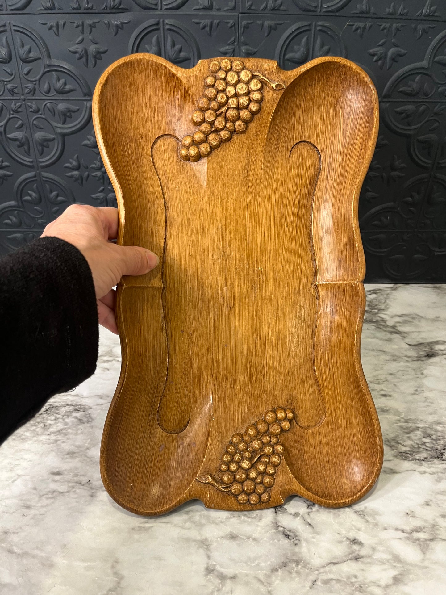 MCM Burwood Faux Carved Tray