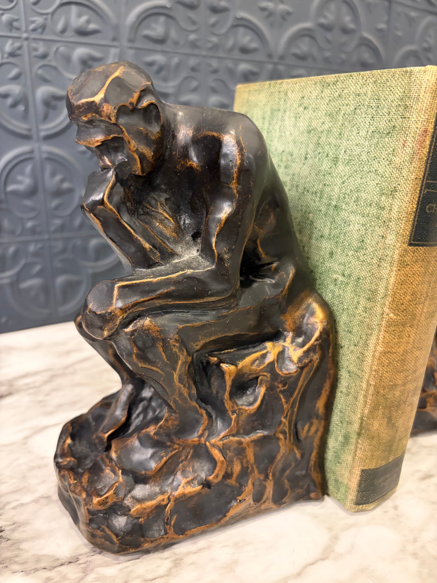 Resin The Thinker Bookends