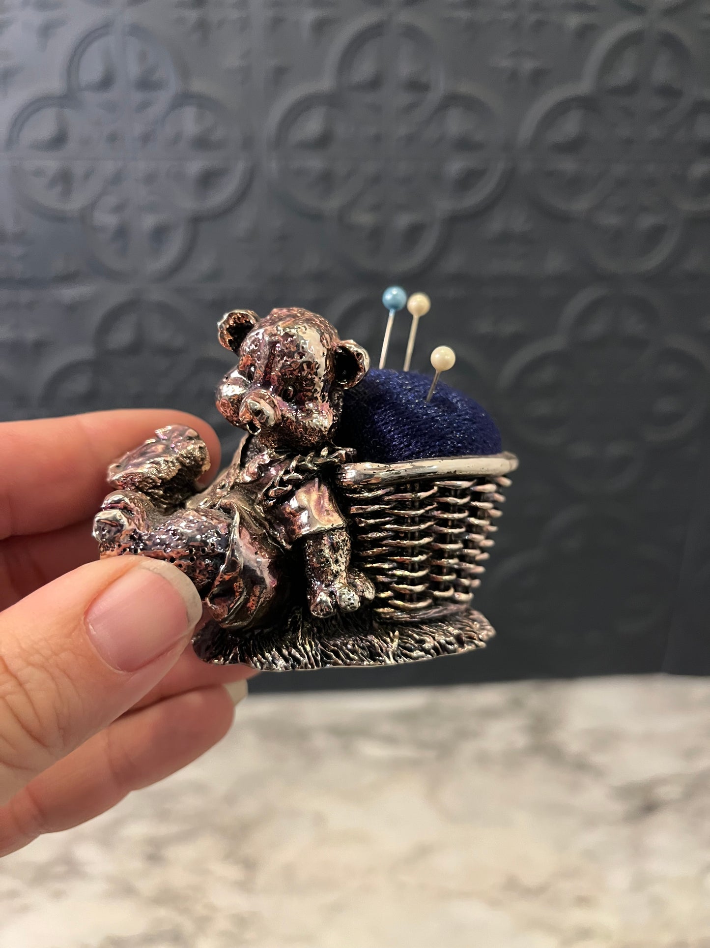 Bear with Pin Basket