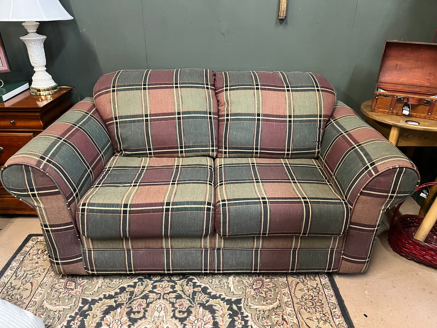 Plaid Loveseat