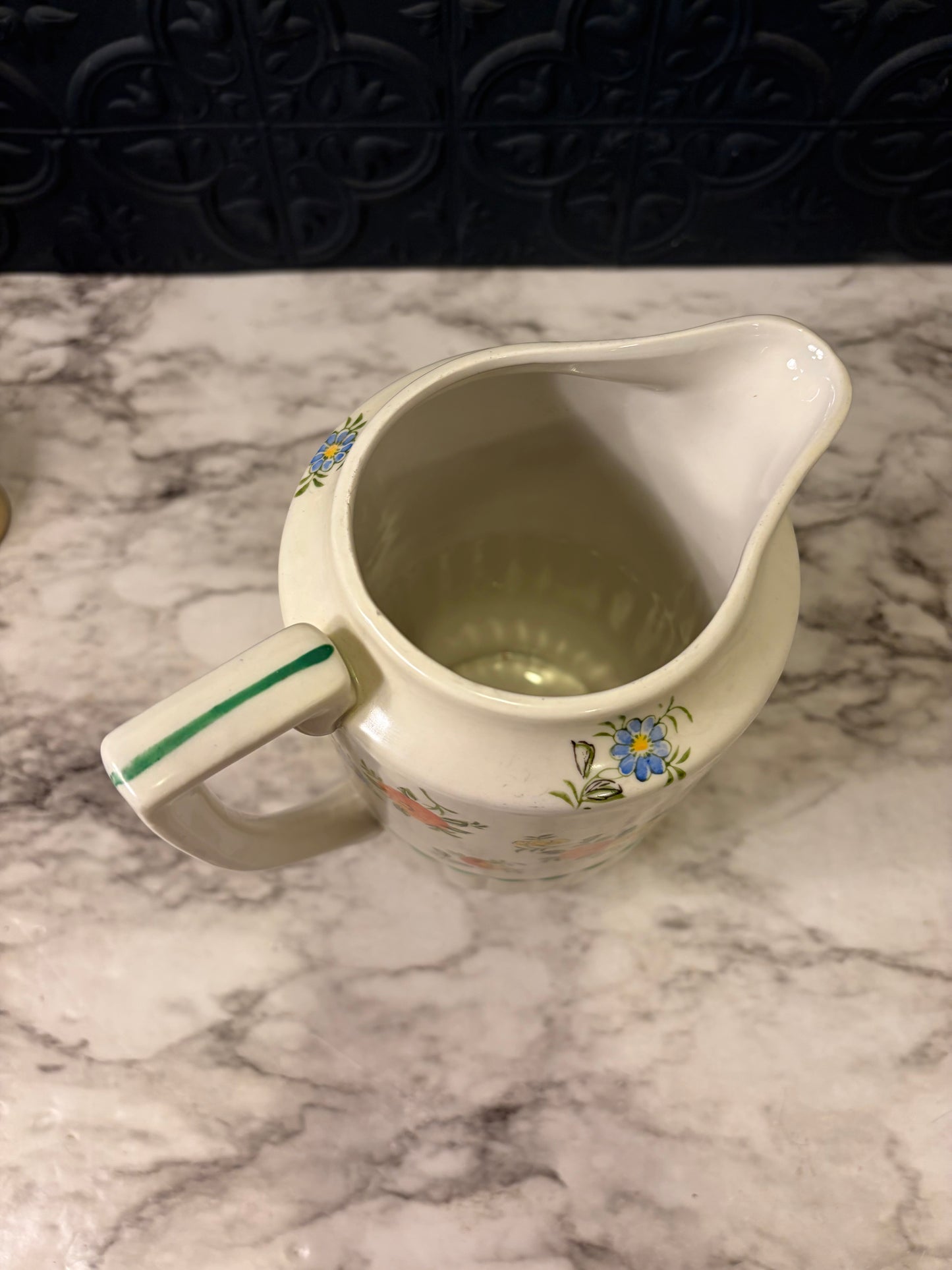 Hand Painted Floral Pitcher Made in Japan
