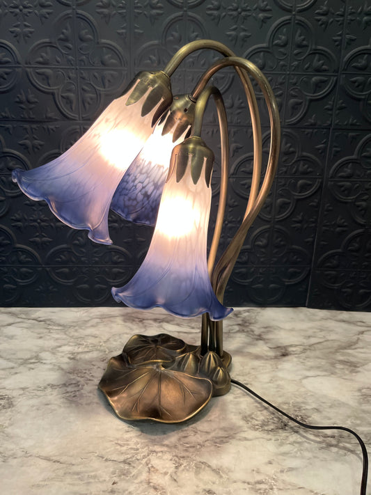 Purple Lilypad Lamp with 3 lights