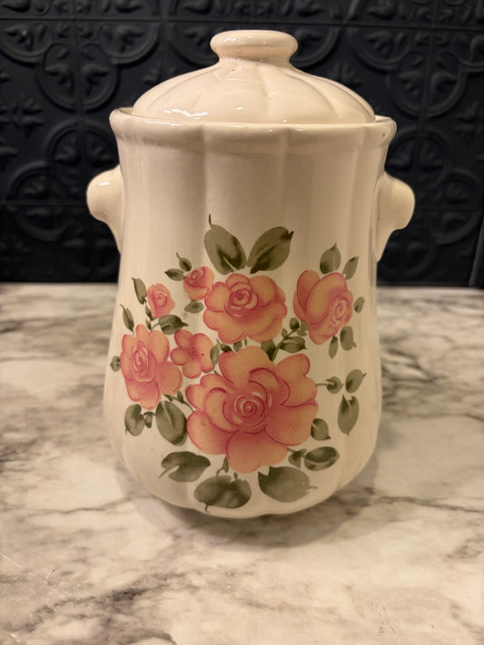 Gibson Pink Floral Canister